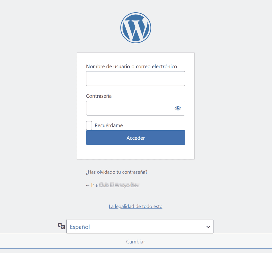 Login WordPress multiidioma mal