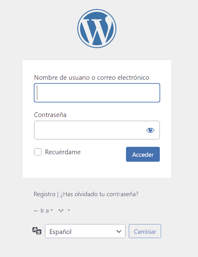 Login WordPress multiidioma